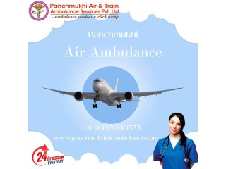 Get Ventilator Supported Panchmukhi Air Ambulance Services in Dibrugarh at Minimum Fare